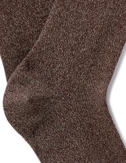 Korte lurex sokken - bruin