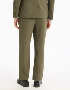 Kreukbestendige rechte broek - kaki