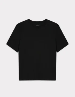 Lang T-shirt van biologisch katoen - zwart
