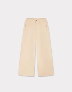 Lange geplooide broek - beige