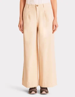 Lange geplooide broek - beige