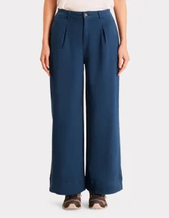 Lange geplooide broek - blauw