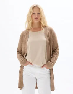Lange mouwen vest - bruin