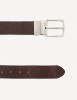 Lederen riem met vintage gesp