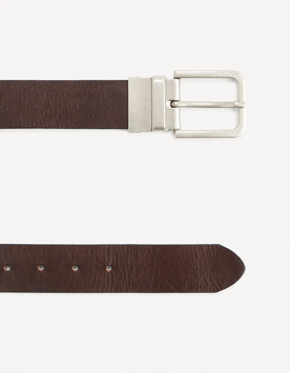 Lederen riem met vintage gesp