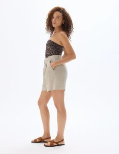 Linnen short - beige