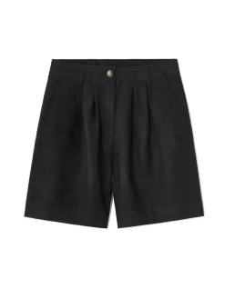 Linnen short - zwart