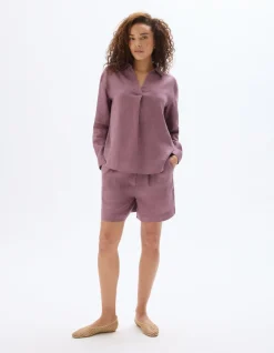 Linnen shorts - paars
