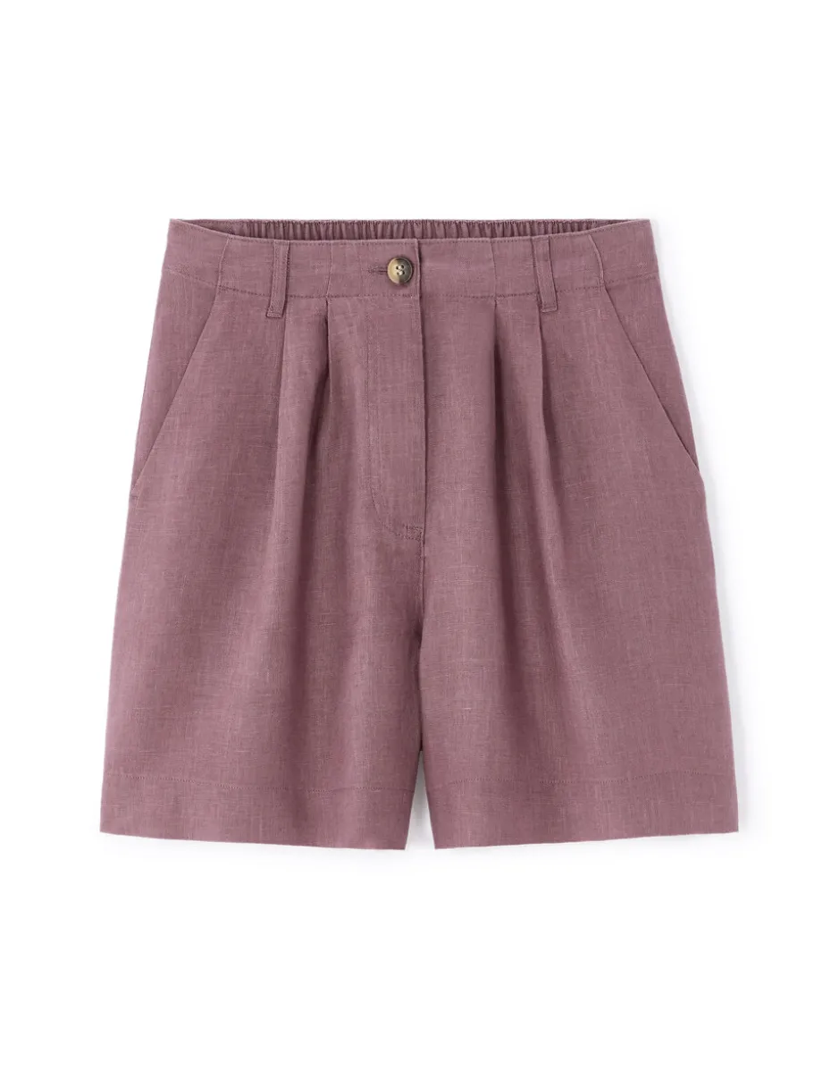 Linnen shorts - paars