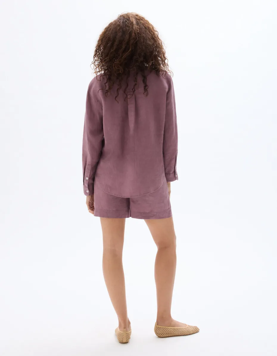 Linnen shorts - paars