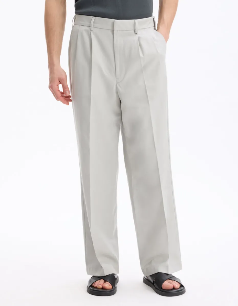Loose pantalon 100% katoen - grijs
