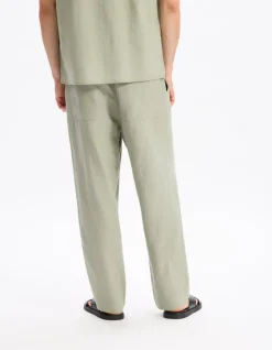 Loose pantalon 100% lin - groen