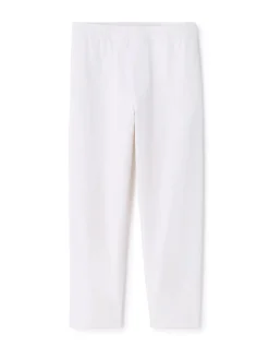 Losse broek stretchkatoen - wit