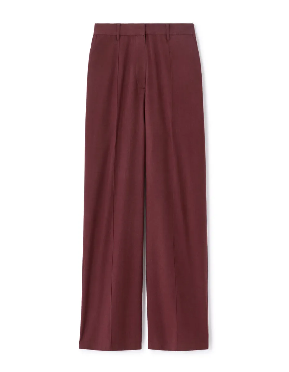 Losse katoenen linnen broek - bruin