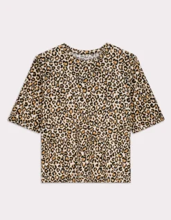 Luipaard T-shirt - beige