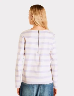 Matrozen T-shirt met lange mouwen - paars