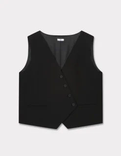 Mouwloos barmanvest - zwart
