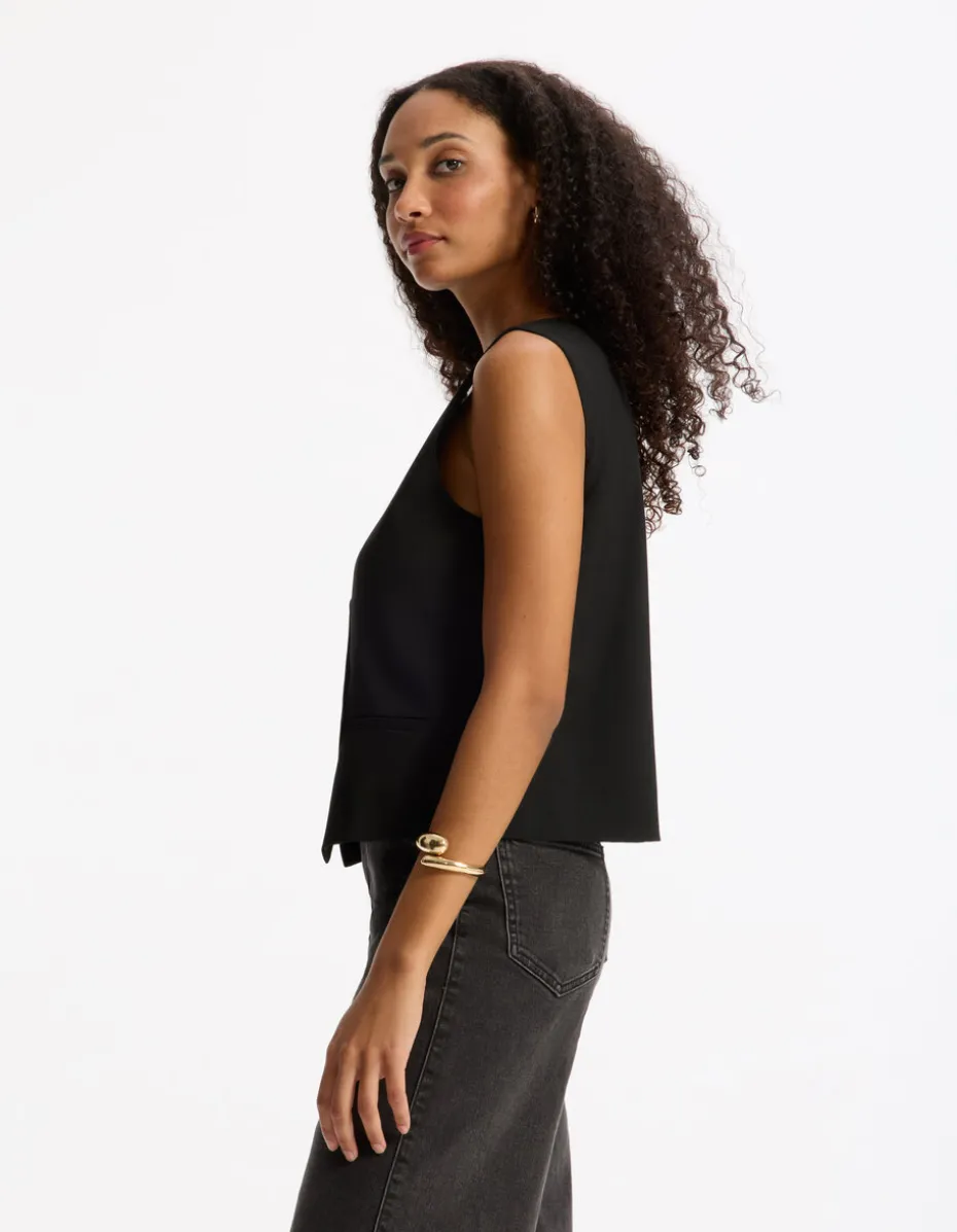 Mouwloos barmanvest - zwart