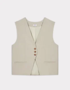 Mouwloos getailleerde vest - grijs