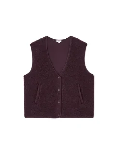 Mouwloos sherpa gilet - bruin