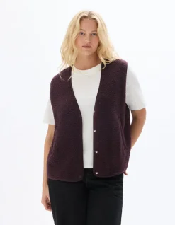 Mouwloos sherpa gilet - bruin