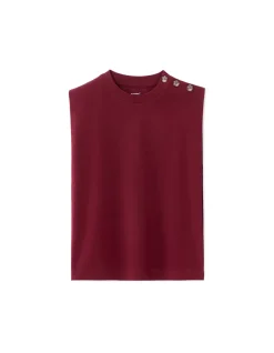 Mouwloos T-shirt - rood