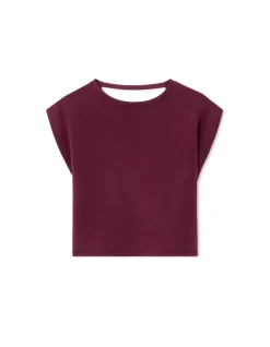 Mouwloos T-shirt met wijde pijpen - paars