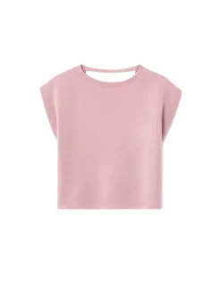 Mouwloos T-shirt met wijde pijpen - paars