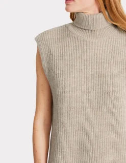 Mouwloze coltrui - beige