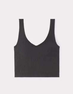 Naadloze top - antracietgrijs