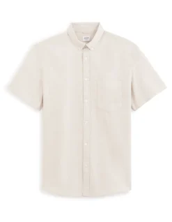 Overhemd Regular fit Oxford 100% katoen - beige