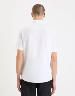 Overhemd regular fit Oxford 100% katoen - wit