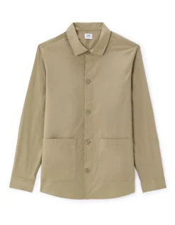 Overhemd van 100% katoenpoplin - taupe