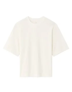 Oversize dik katoenen T-shirt - ecru