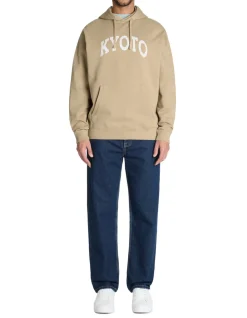 Oversized hoodie met capuchon 100% katoen - beige