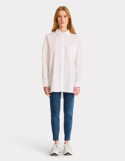 Oversized katoenen overhemd - wit