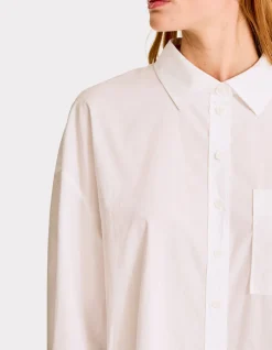 Oversized katoenen overhemd - wit