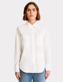 Oversized poplin overhemd - wit