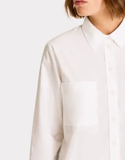 Oversized poplin overhemd - wit