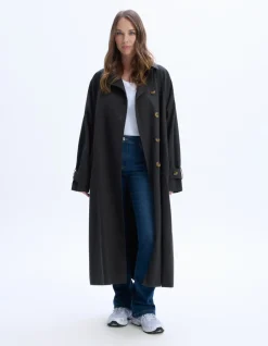 Oversized trenchcoat - antracietgrijs