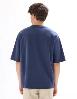 Oversized T-shirt ronde hals - blauwgrijs