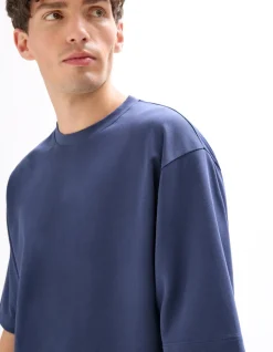 Oversized T-shirt ronde hals - blauwgrijs