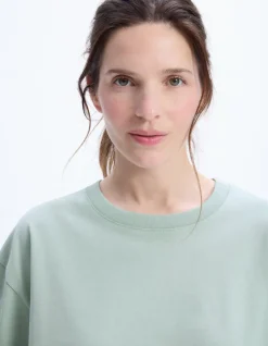 Oversized zwaar katoenen t-shirt - groen