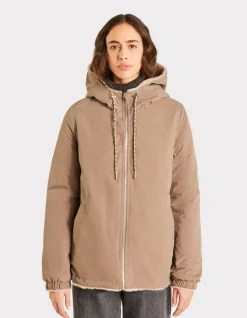 Parka met donsvoering - taupe