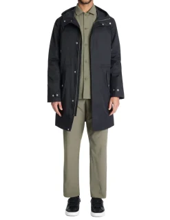 Parka met vaste capuchon - zwart