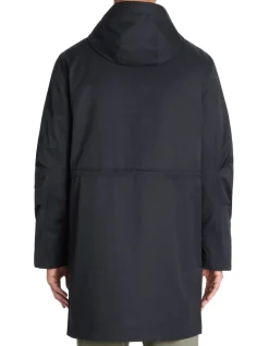 Parka met vaste capuchon - zwart