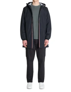 Parka met vaste capuchon - zwart
