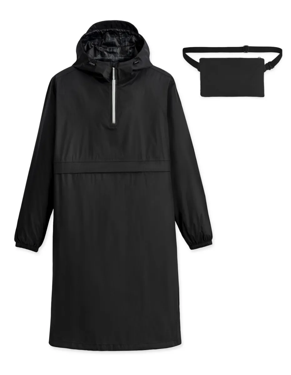 Parka met vaste capuchon - zwart