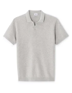 Piqué polo regular fit 100% katoen grijze mêlee