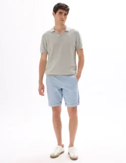 Piqué polo regular fit 100% katoen grijze mêlee